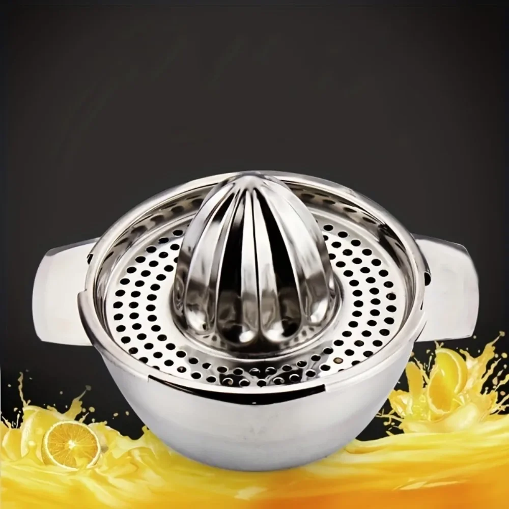 Stainless Steel Manual Citrus Juicer - 43.96oz Heavy Duty Press for Oranges/Lemons/Pomegranates, Dishwasher Safe Kitchen Tool