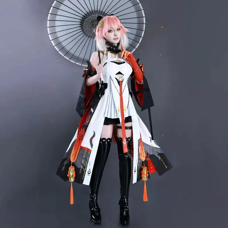 

Changli Cosplay Costume Wuthering Waves Carnival Uniform Wig Anime Halloween Costumes Women Game Character Outfits