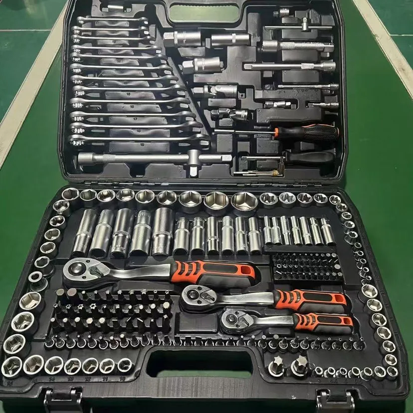 216-Piece DIY Auto Repair Tool Kit Hand Power Source Ratchet Wrench Set OEM Customized for Car Bike Garden Maintenance CR-V view 3
