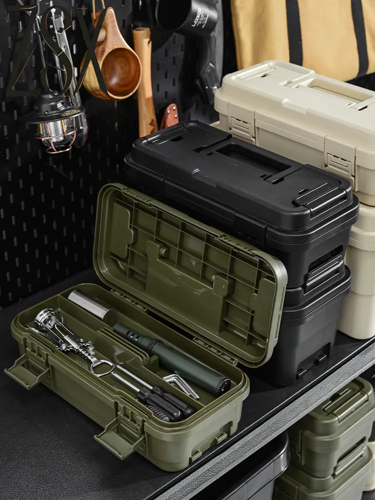 Fishing small object tool storage box Car home multi-function box Portable art painting Outdoor portable storage box