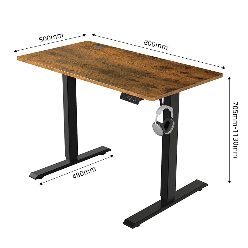 Electric Standing Desk Computer Desk Electric Lift Table Single Motor Adjustable Workstation Study Table Laptop Desk Furniture