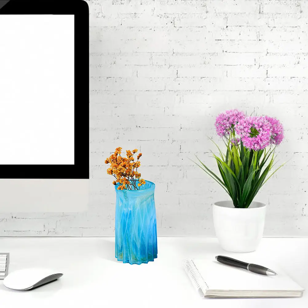 

3Pcs Silicone Vase Mold Non-Stick DIY Epoxy Mold Flower Arrangement Container Handmade Craft Storage Pen Holder Brush Organizer