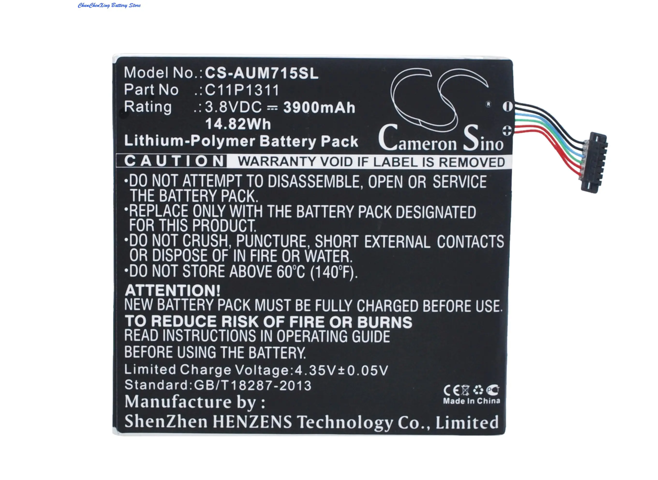 100% NEW   3900mAh Battery C11P1311 for Asus K00S, K00Z, ME175CG, ME175KG, ME715, MeMO Pad HD 7