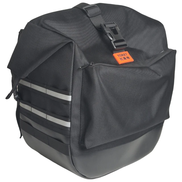 Quick-Release Black Motorcycle Canvas Side Bag Single Outer Saddle Bag for Motorbikes