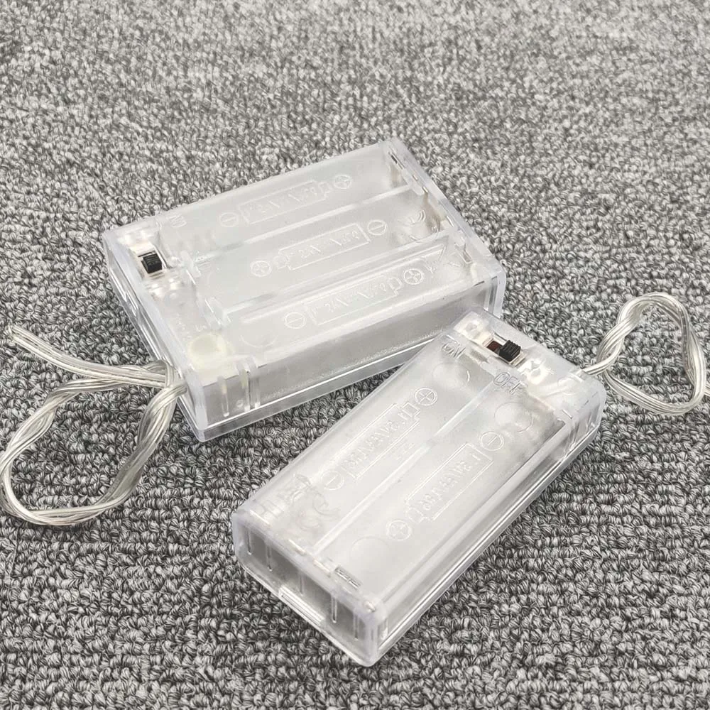 

Transparent DIY ABS for AA Battery 2 3 Slot Storage Box Batteries Container Battery Storage Boxes Battery Box Battery Holder