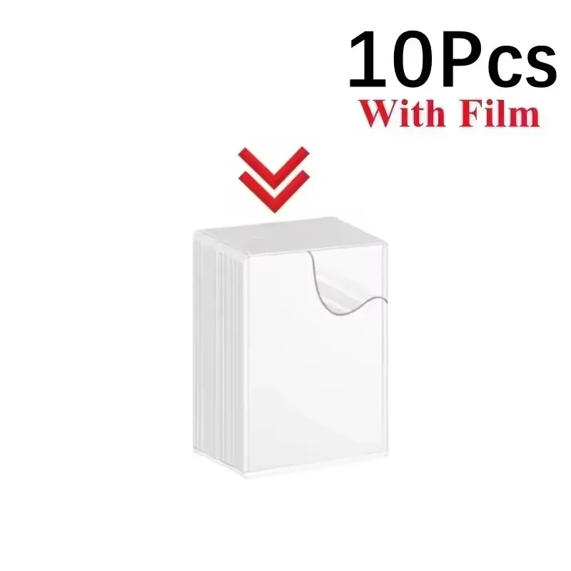 1-50PCS Transparente Koreanische Kpop Karte Hülse mit Schutz Film Klar Karte Halter Idol Foto Spiel Karte Abdeckungen 35PT