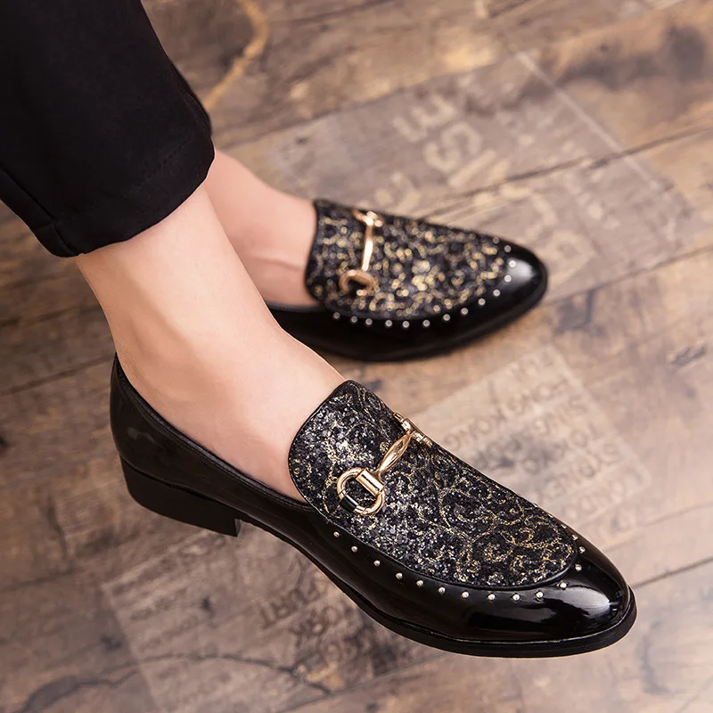 

Men Leather Casual Shoes Spring Autumn Slip on Dress Shoe Leather Loafers for Men Pointed Toe Formal Shoe Large Size Luxury Shoe
