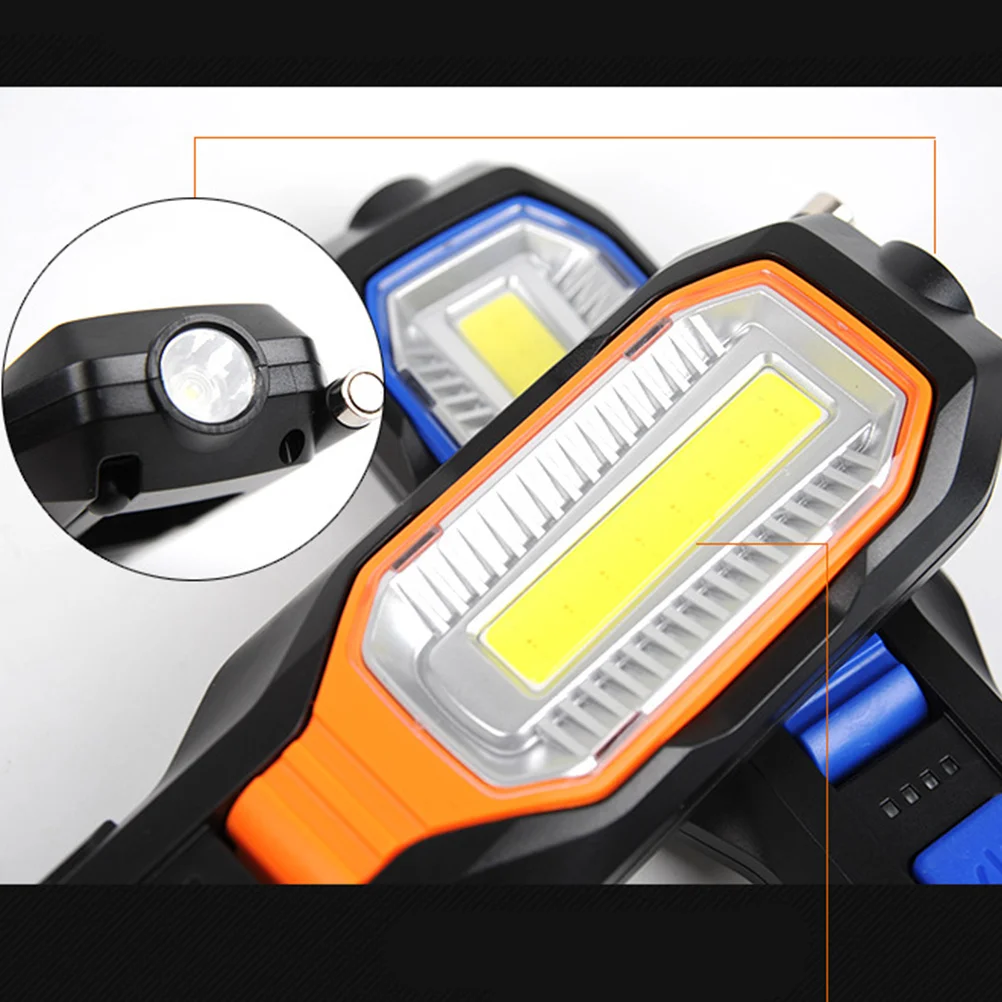 

Led Inspection Light Portable Cob Work Lamp Powered Magnetic Flashlight Telescopic Head 90° Adjustable Beam For