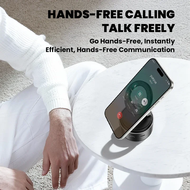 حامل هاتف مغناطيسي مع مكبر صوت بلوتوث 5.3 حامل قابل للتعديل بدون استخدام اليدين ملحقات حامل هاتف مغناطيسي للاستخدام المنزلي للسيارة #6