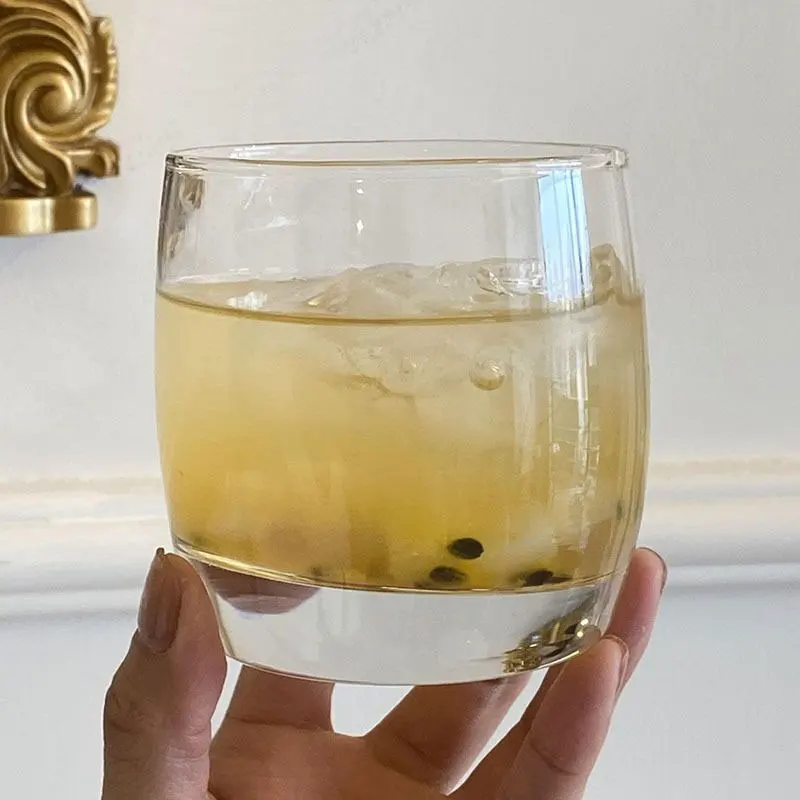 Beverage Cups 200ml/290ml Juice Thick Bottomed Glass Cup Latte Coffee Cup Transparent Wine Glass Party Drinkware Cocktail Glass