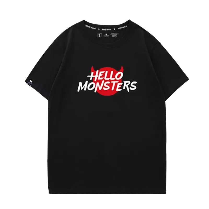 Seoul Concert Hello Monster Short Sleeve T-Shirt 2025 BabyMonster Official Surrounding Cotton Casual round Neck Top