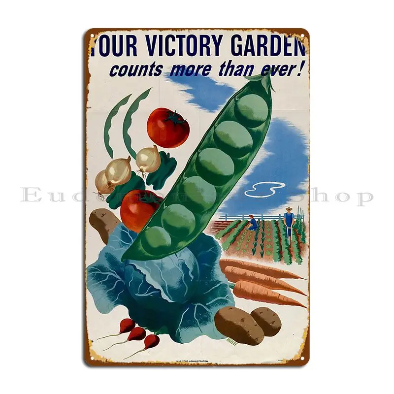 Your Victory Garden Counts More Than Ever Metal Plaque Poster Garage Wall Decor Wall Cave Living Room Design Tin Sign Poster