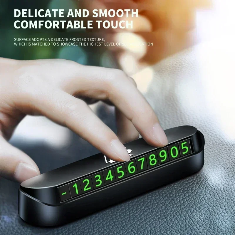 Car Styling Temporary Parking Card Phone Number Card Plate For Volkswagen Tiguan Bora POLO PASSAT CC Touran GOLF Jetta Arteon