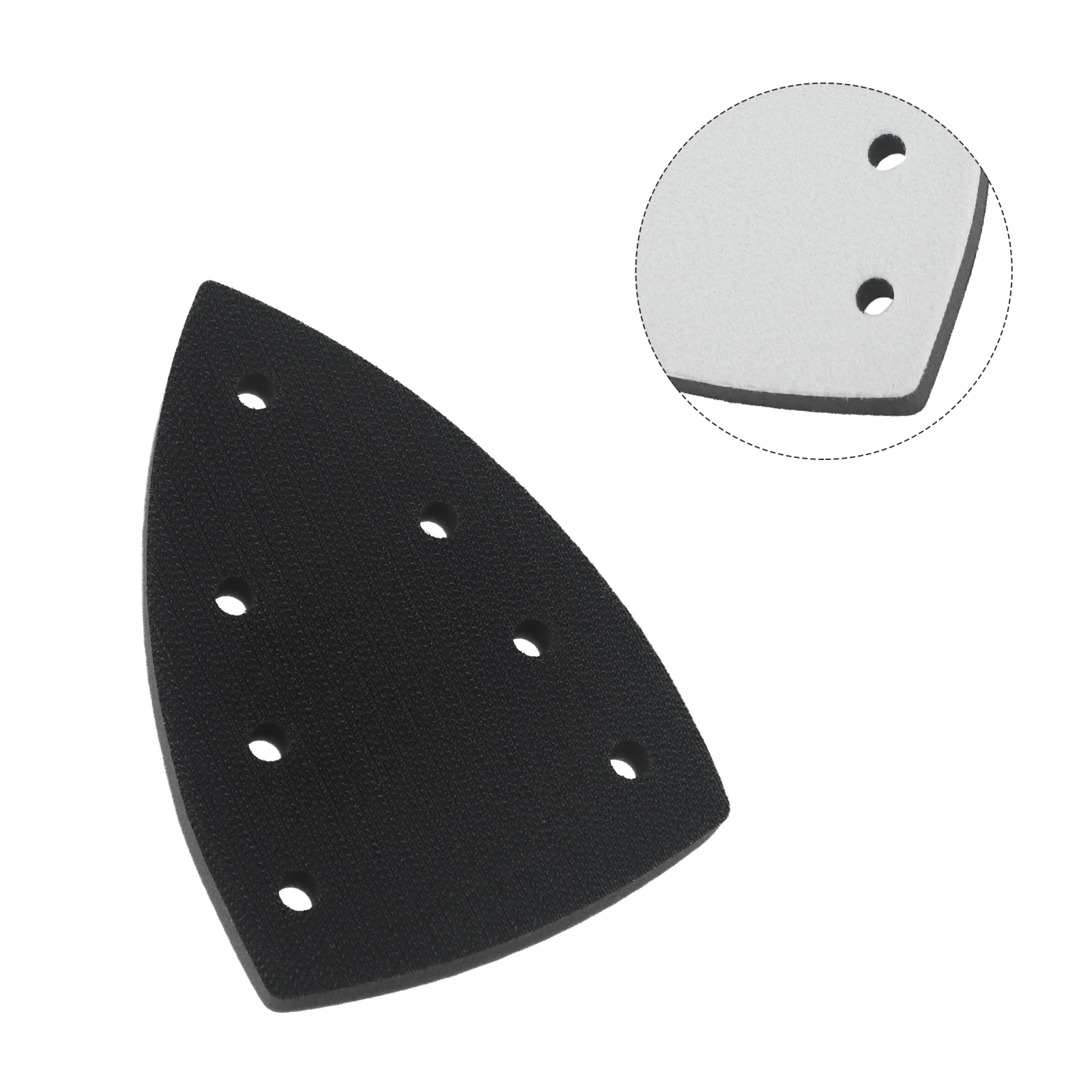 1pc Sanding Pad Triangle 150x100mm 7Hole Sandpaper Backing Pad Soft Sponge Cushioning Pad Sanding Disc Triangular Polishing Disc