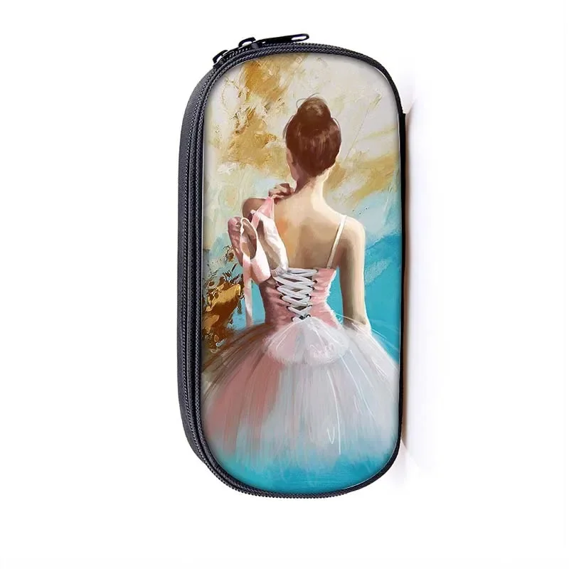 Elegant  Ballet Dancing Girls Make Up Bags Pencil Holder Newly Children School Case Make Up Stationery Kids Gift