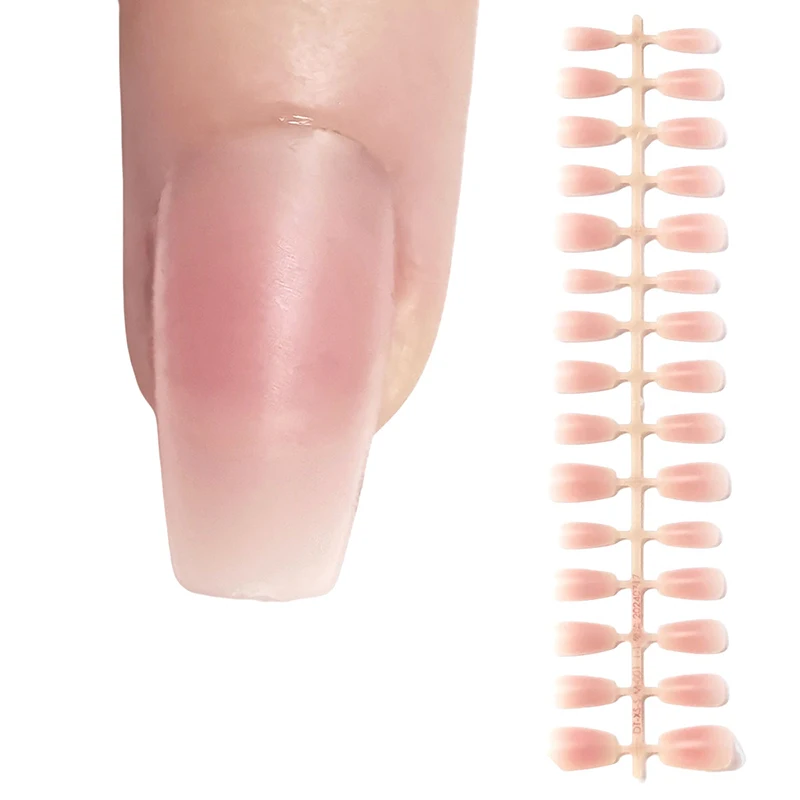 30Pcs Wearable Press On Fake Nails Nail Tips Nails Art Extension Tools Blush Color Fake Nails Removable False Nails