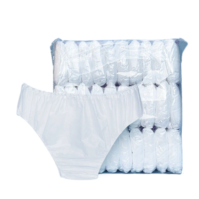 New-30Pcs Non Woven Fabric Breathable Disposable Panties Business Trips Spa Wash-Free Briefs Menstruation Underwear