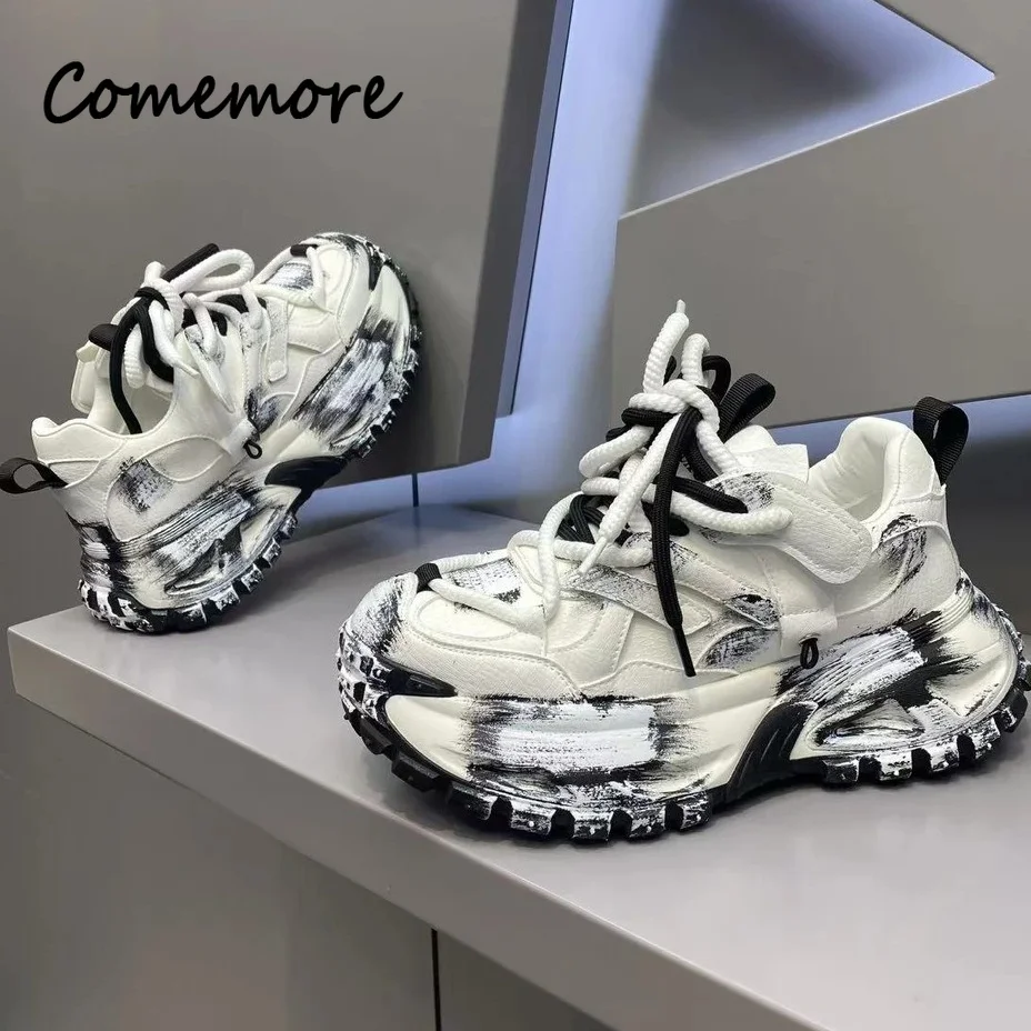 Chunky Sneakers For Man Thick Bottom Lightweight Comfort Running Sport Footwears Fashion Casual  Anti-slip Women Street Shoes
