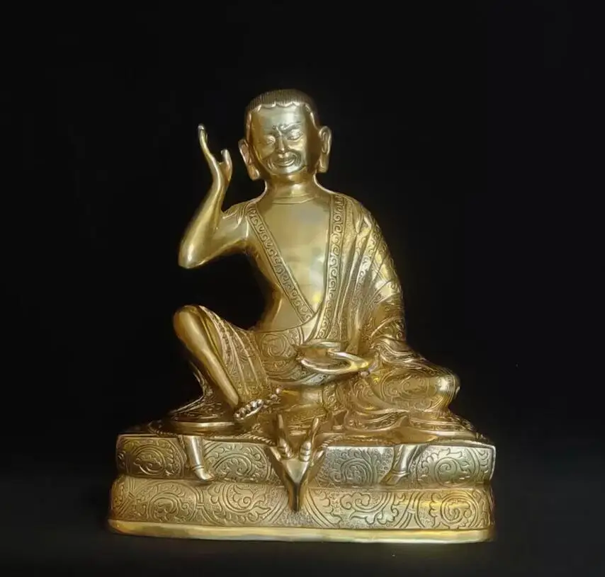 19cm bronze buddha Auspicious Milarepa Venerable Buddha Statue Milarepa