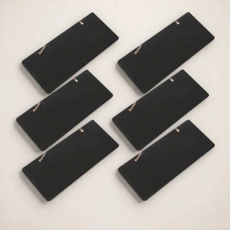 

Набор из 6 декоративных подвесных деревянных меловых досок для розничных магазинов, цветочных лавок, офисов и домашнего использования, многоразовые, стираемые