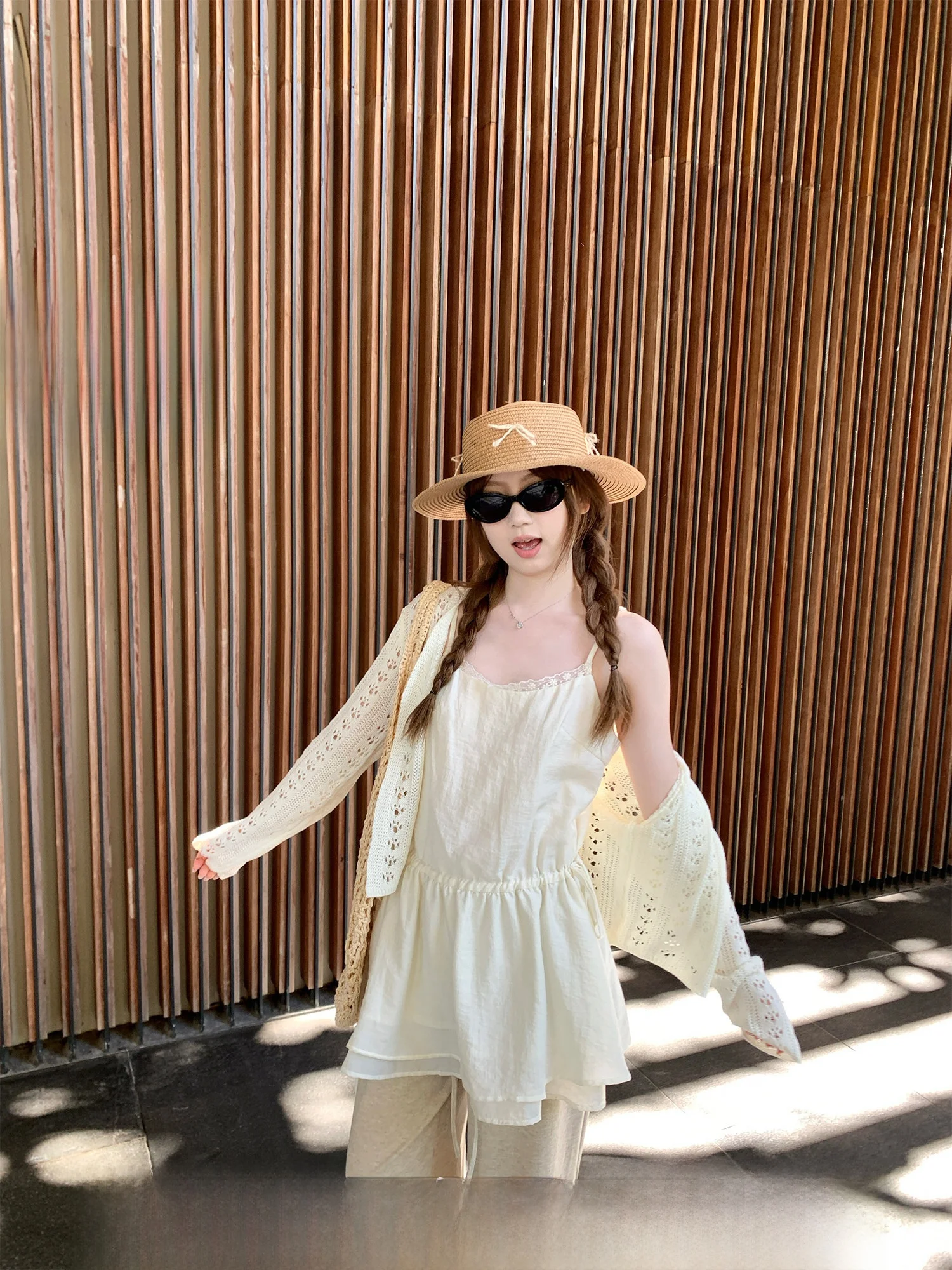 

Loose Knitted Open Cardigan Women's Faion Unique Me Design Hollow out Texture Casual ort Sve Long Coat for Teens