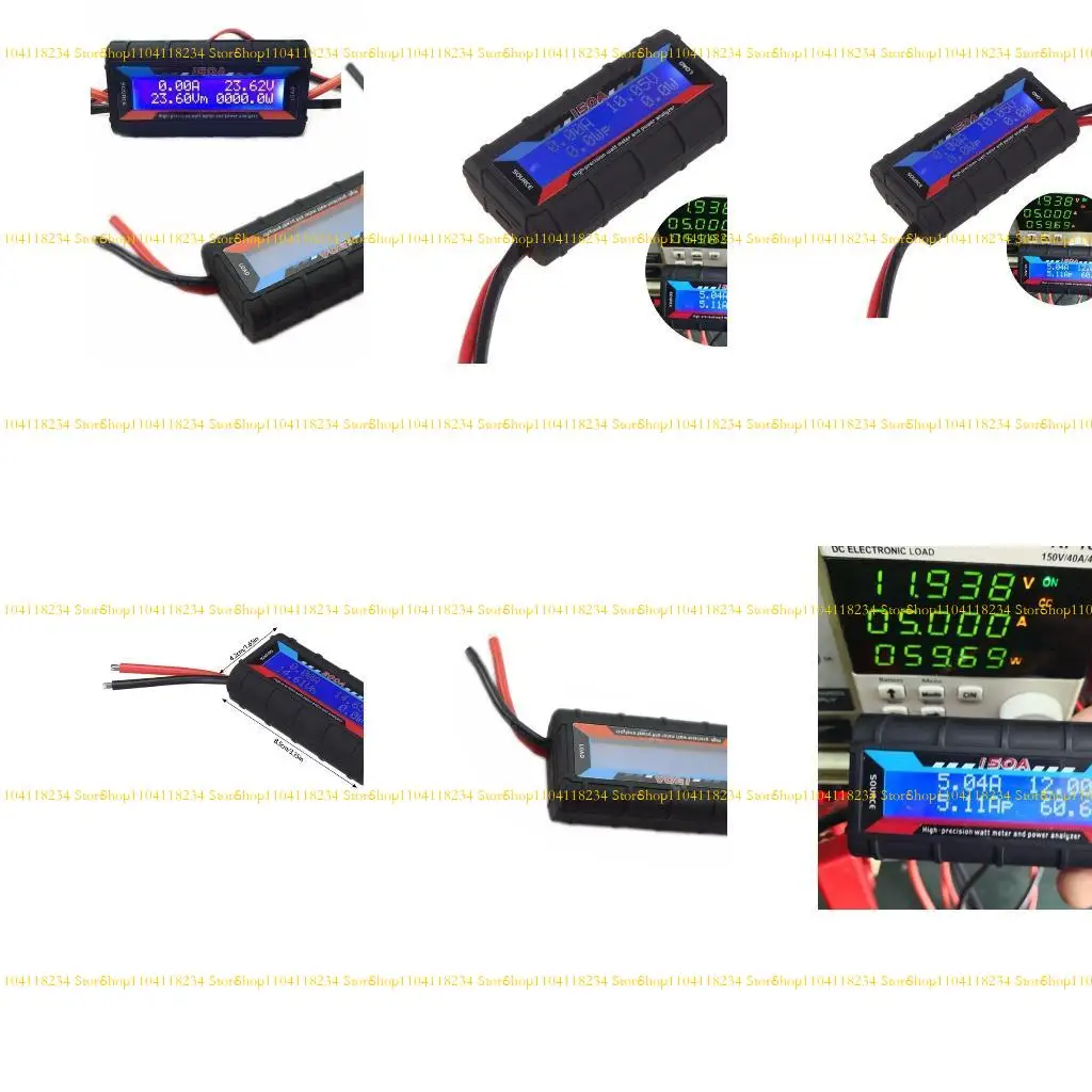 

P9FB Watt Meter Portable 150A Digital Display Accurate Replacement LCD Screen Power Analyzers Voltmeter with Backlight