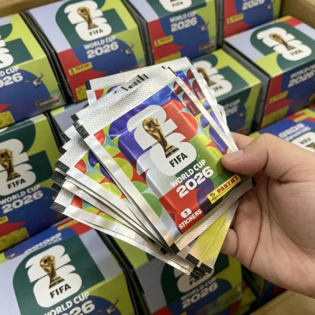 Original Panini FIFA World Cup 2026 Complete Sticker Box, 50 Packs Football Stickers, Collectible Souvenir for Soccer Fans