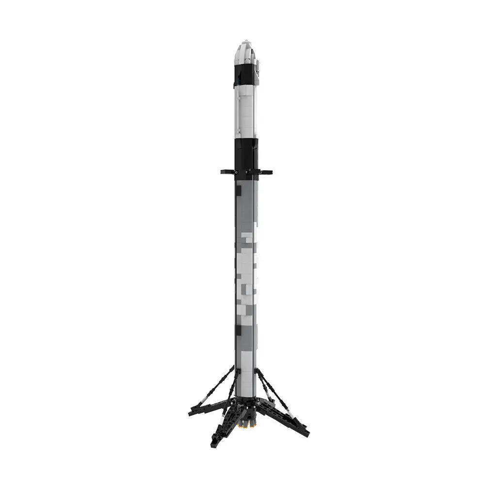 1:110 Two-stage Rocket Medium-lift Launch Vehicle Rocket 860 Pieces MOC Build