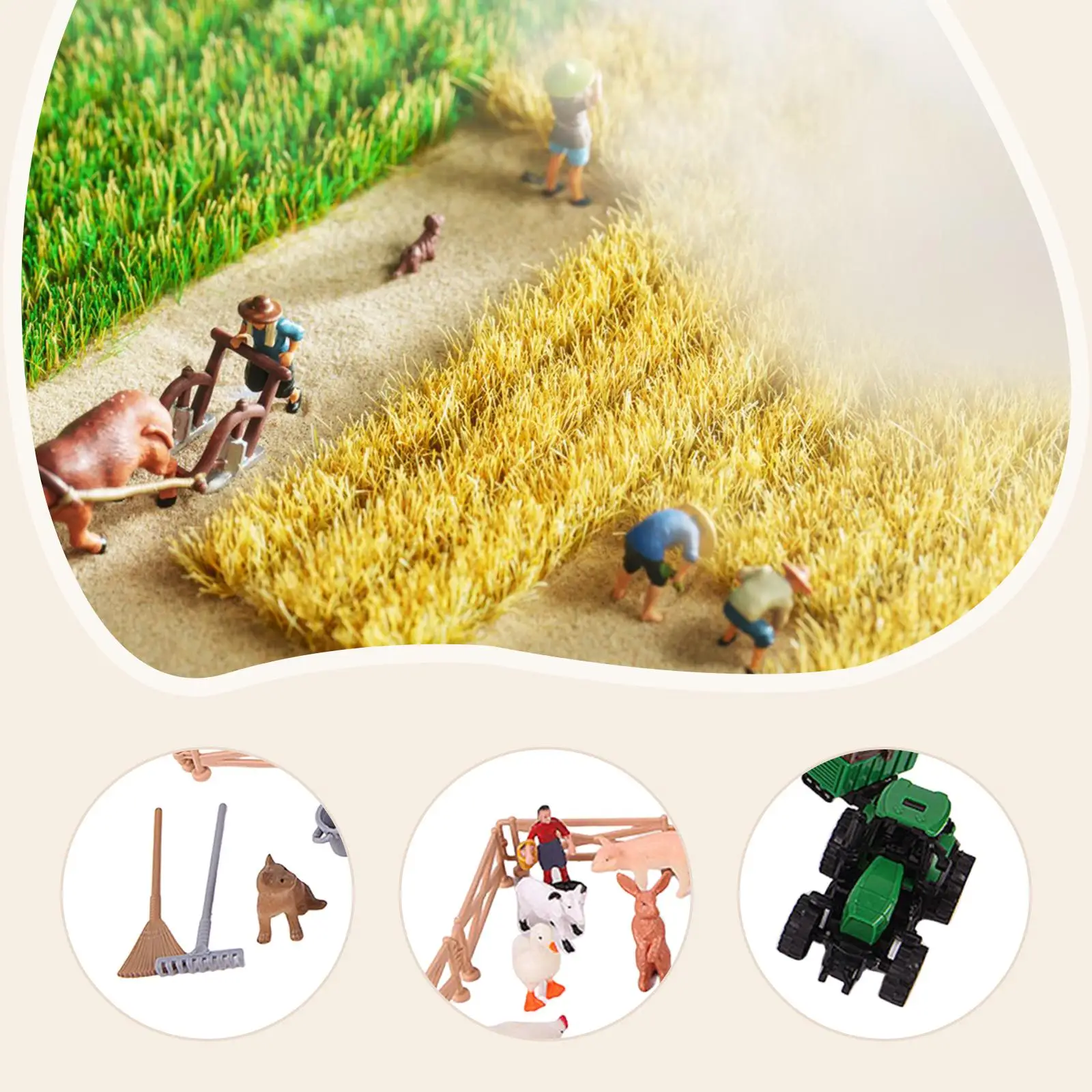 Boerderijdieren Figuren Speelgoedcollectie Realistische decoraties Gesimuleerde micro-landschapsmodelbeeldjes voor kinderen Volwassenen Kinderen