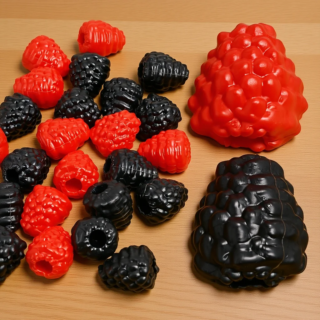 

40Pcs Simulation Raspberry Decor Display Fruit Models for Photography Party Gifts Simulation Raspberry Fake Fruit