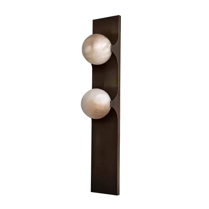 Nordic Style Art Decorative Indoor Bedroom Living Room Background Wall Light Home Hotel Alabaster Ball Led Wall Sconce