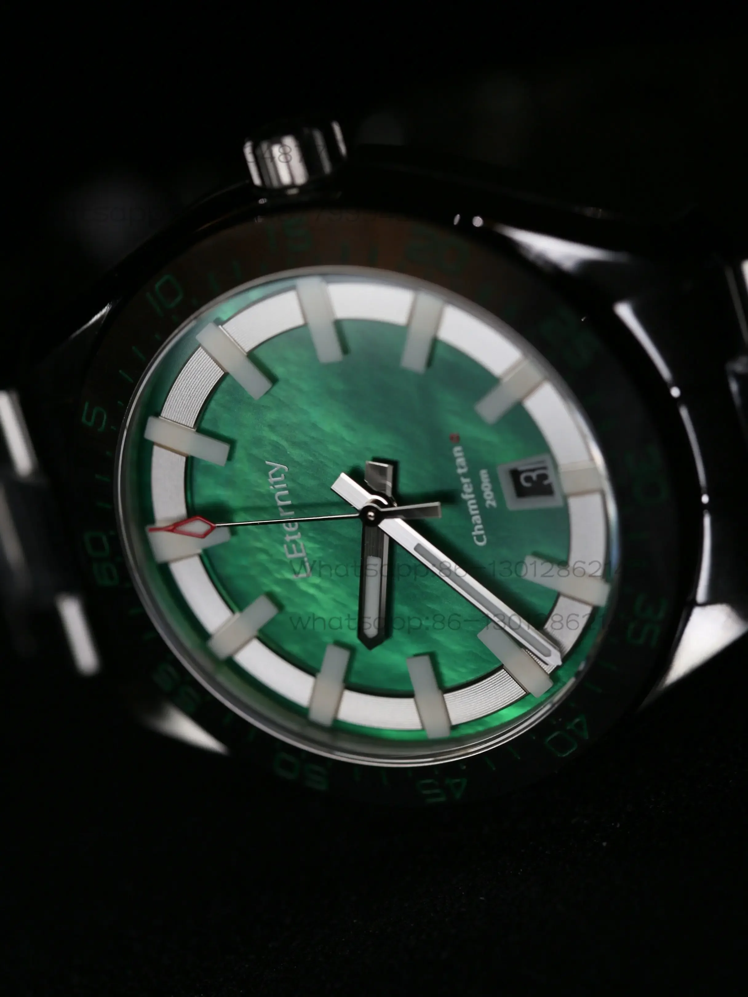 Suspended Luminous Watch Carbon Fibre Mother-of-the-art Dial Waterproof Watch
