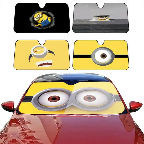 Cartoon M-Minions Carino Divertente Parasole per auto Parasole per auto Parabrezza personalizzato Anti-UV Finestra Parabrezza Copertura Ombra Visiera automatica
