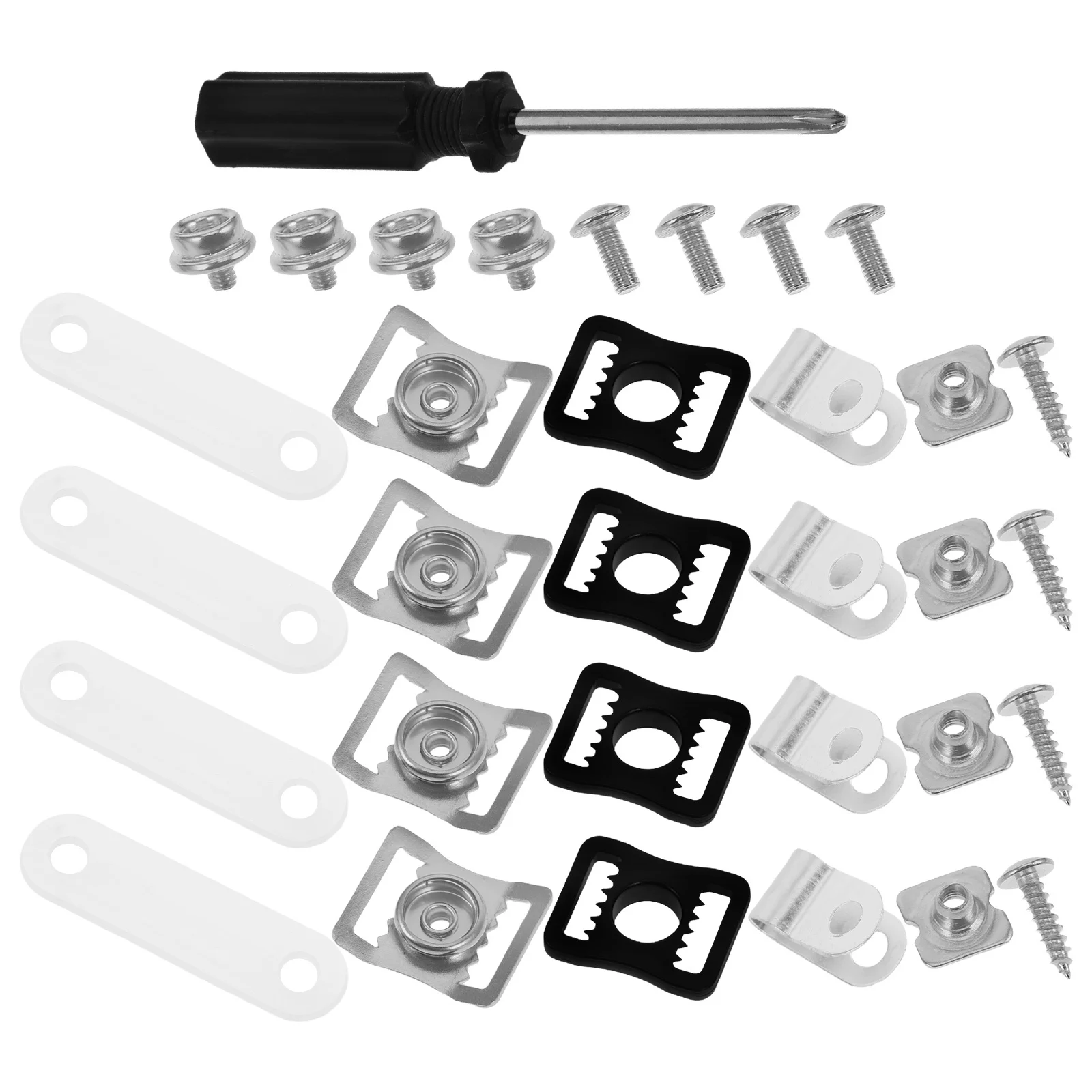 

57pcs Repair Kit R Shape Visor Clips Screws Nuts Washers Youth Adult Hockey Baseball Football Aluminum Alloy Stainless