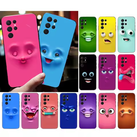 Art Funny Face Phone Case For Samsung S25 S24 S23 S22 S21 Ultra S24 S23 S22 S21 Plus S24 S21 S20 FE
