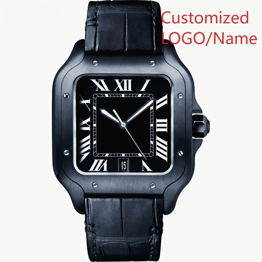A11 Store Customized Watch  35mm 40mm Men's Women Automatic Mechanical Watch 904L Stainless Steel White Black Square Luminous