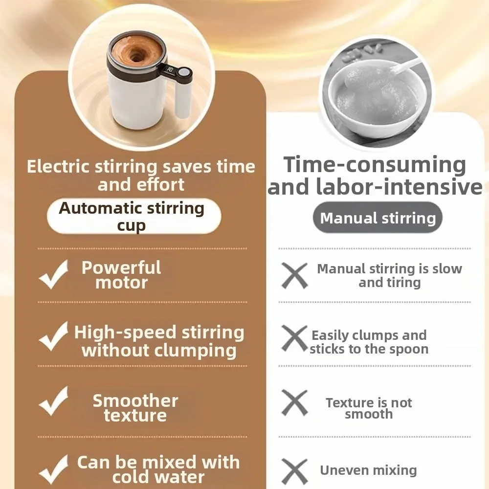 قياس درجة الحرارة كوب التحريك التلقائي شاشة ديجيتال مقبض مريح كوب القهوة مقاوم للحرارة USB قابل لإعادة الشحن