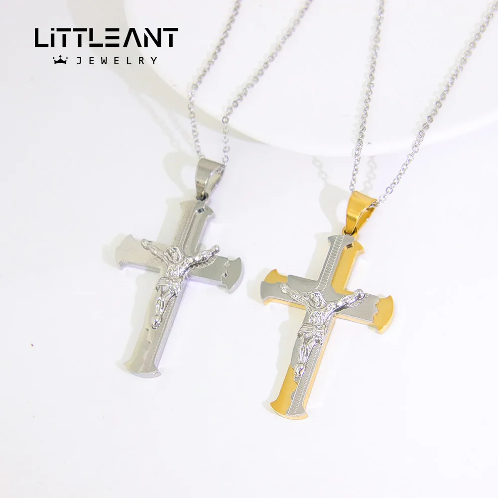 

High Quality Jesus Cross Pendant 316L Stainless Steel Hip Hop Religion Necklace Pendant Mens Womens Unique Design Jewelry Gift