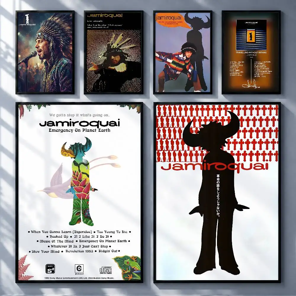 Trending Band Jamiroquai Premium Self-Adhesive No Residue Wall Sticker for Home Office Bar Decor