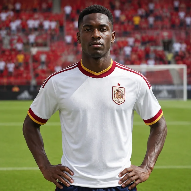3D-gedrucktes Spanisches Fußball-T-Shirt für Männer und Frauen, Sport-Trainings-T-Shirt, Bequem und Atmungsaktiv, Geeignet für Zuhause – Detail 1