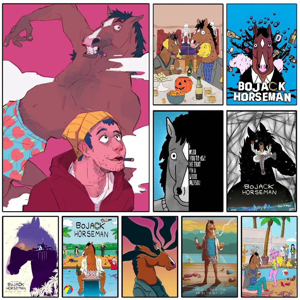 Funny BoJack H-Horsemans Poster Art With Prints Home Bedroom Living Room Decoration Gift