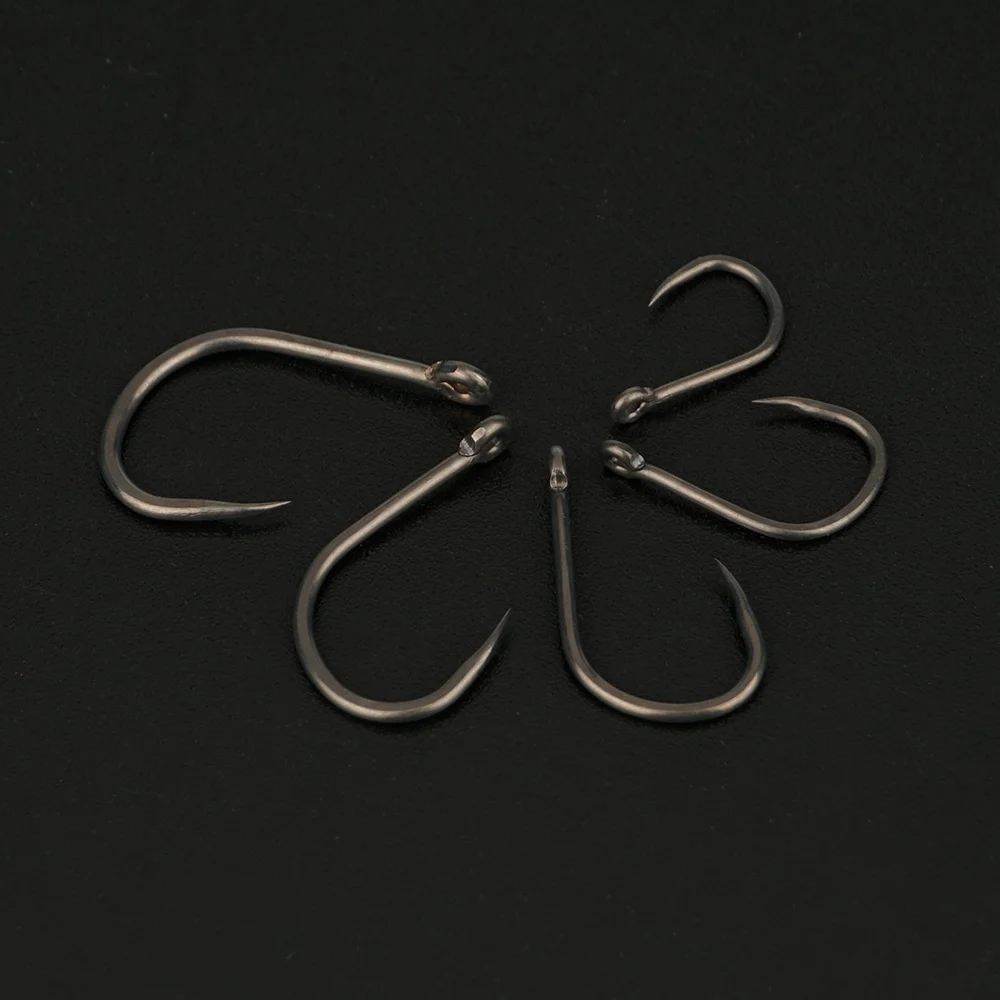 Hirisi 200Pcs High Carbon Stainless Steel Barbless Hooks PTFE Coating Fishing Hook Fishing Accessories 8002 image 5