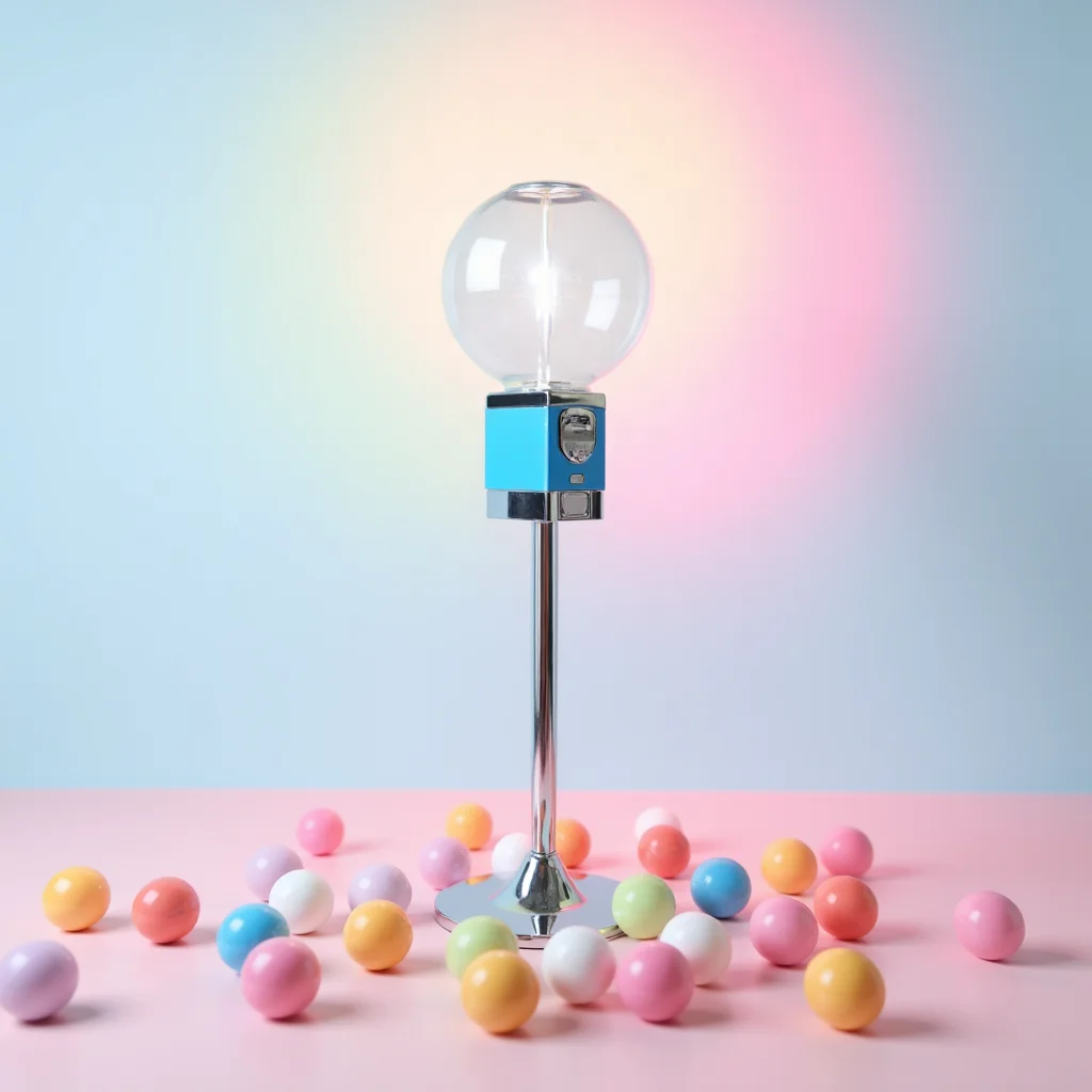 Factory Price Durable Outdoor  Gumball Toy Vending Machine Mini Candy Dispenser CE Certification Coin Change Return