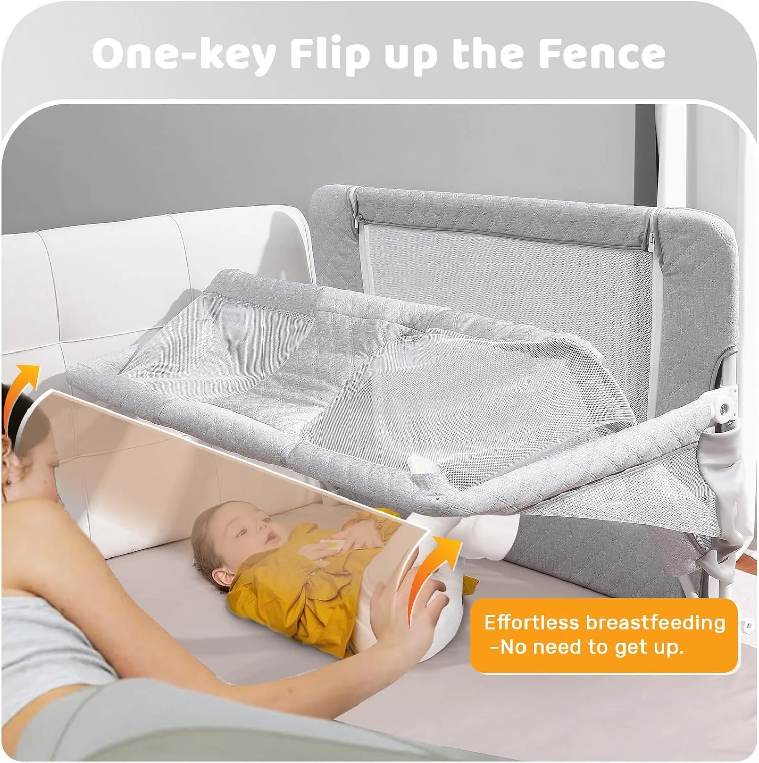 Cuna plegable 3 en 1 para bebé: cama portátil para dormir con ventana de malla transpirable, forro lavable, pliegue compacto de 3 segundos