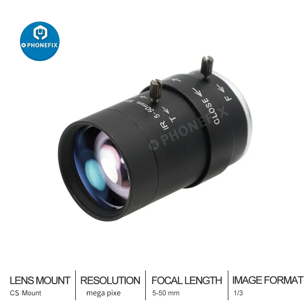 Imagem -06 - Cctv Câmera Lens For Security c Mount Zoom Manual Segurança Câmeras ip 2.812 mm 850 mm 6-12 mm 5-50 mm 660 mm F1.4 F1.6