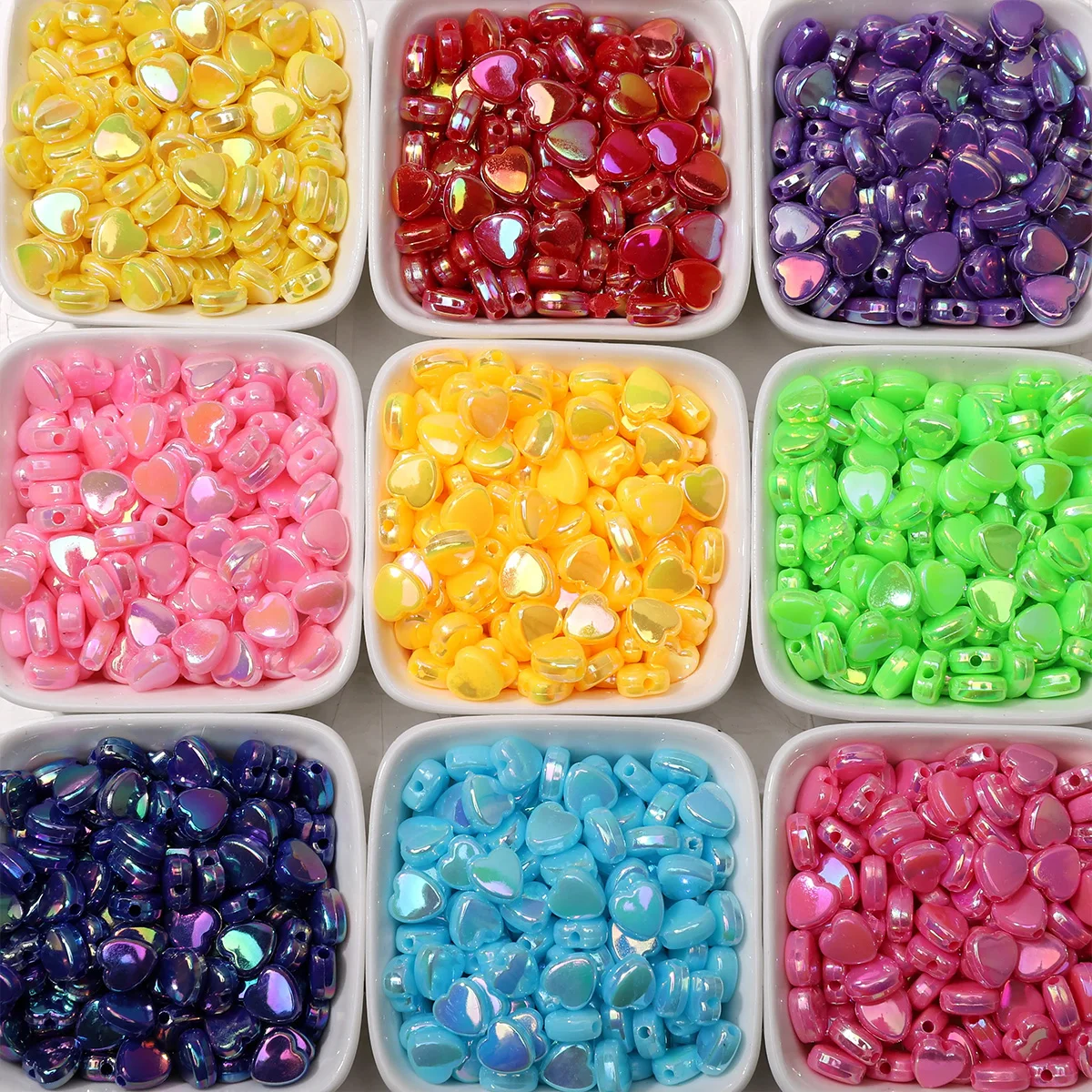 ลูกปัดอะคริลิคทรงหัวใจสีรุ้ง ข - Jewelry Making Tools And Supplies บทวิจารณ์และราคา