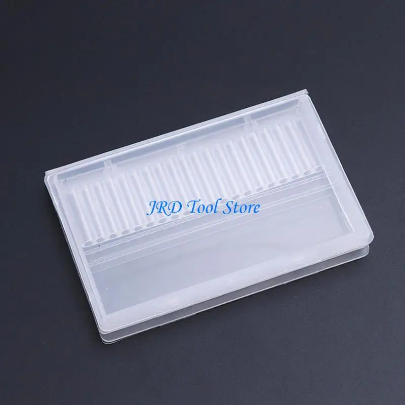 A2UD Portable Transparent Acrylic 20 Hole Drill Bits Box Plastic Display Stand Container Use Used for 3/32