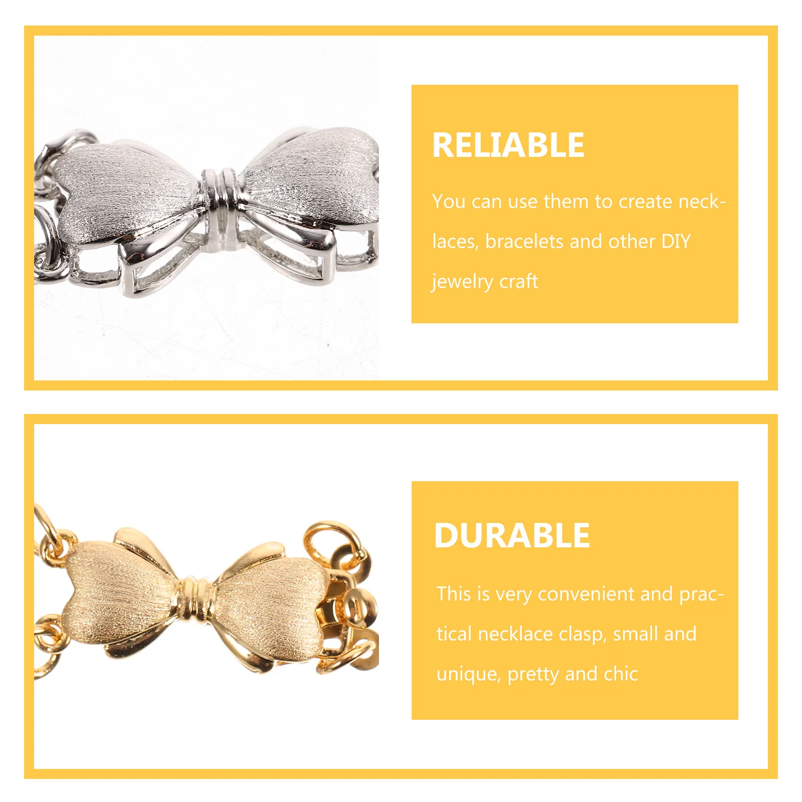 

2pcs Clasp Necklace Connector Pearl DIY Supplies Bracelet Making Metal Accessory Clasp Link Connector Clasps For Necklace Decor