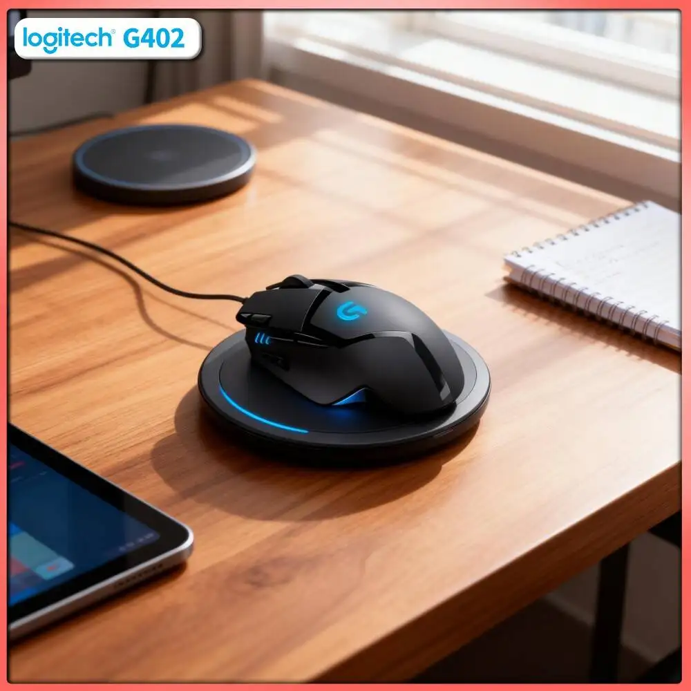 Logitech G402 Hyperion Fury Wired Mouse 4 DPI Levels 32-Bit Processor Anti-Slip for PC Laptop Gamers