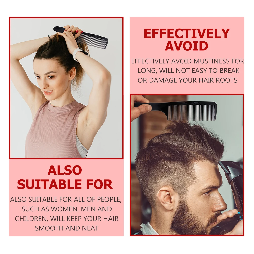 

6pcs Hair Combs Salon Styling Combs Hairdressing Smooth Neat Anti Static Durable Portable Gift Hair Care Supplies For Women